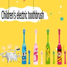 Детская зубная щетка с мультипликационным рисунком, двухсторонняя зубная щетка, сменная зубная щетка для детей