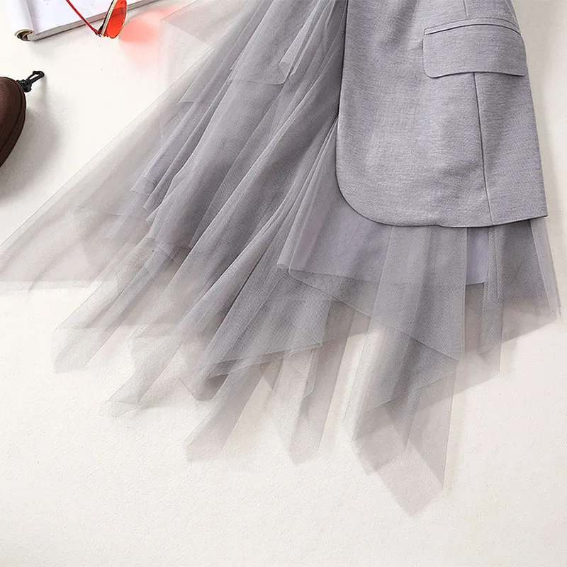 Высокое качество, новинка, летнее подиумное платье, женское, короткий рукав, зазубренный воротник, Марлевое, лоскутное, асимметричное платье