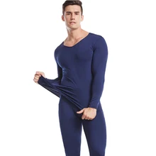 Нижнее белье термобелье зимний мужской с v-образным вырезом теплый кальсоны набор нижнего белья termica merino брюки пижамы толстое мужское термобелье