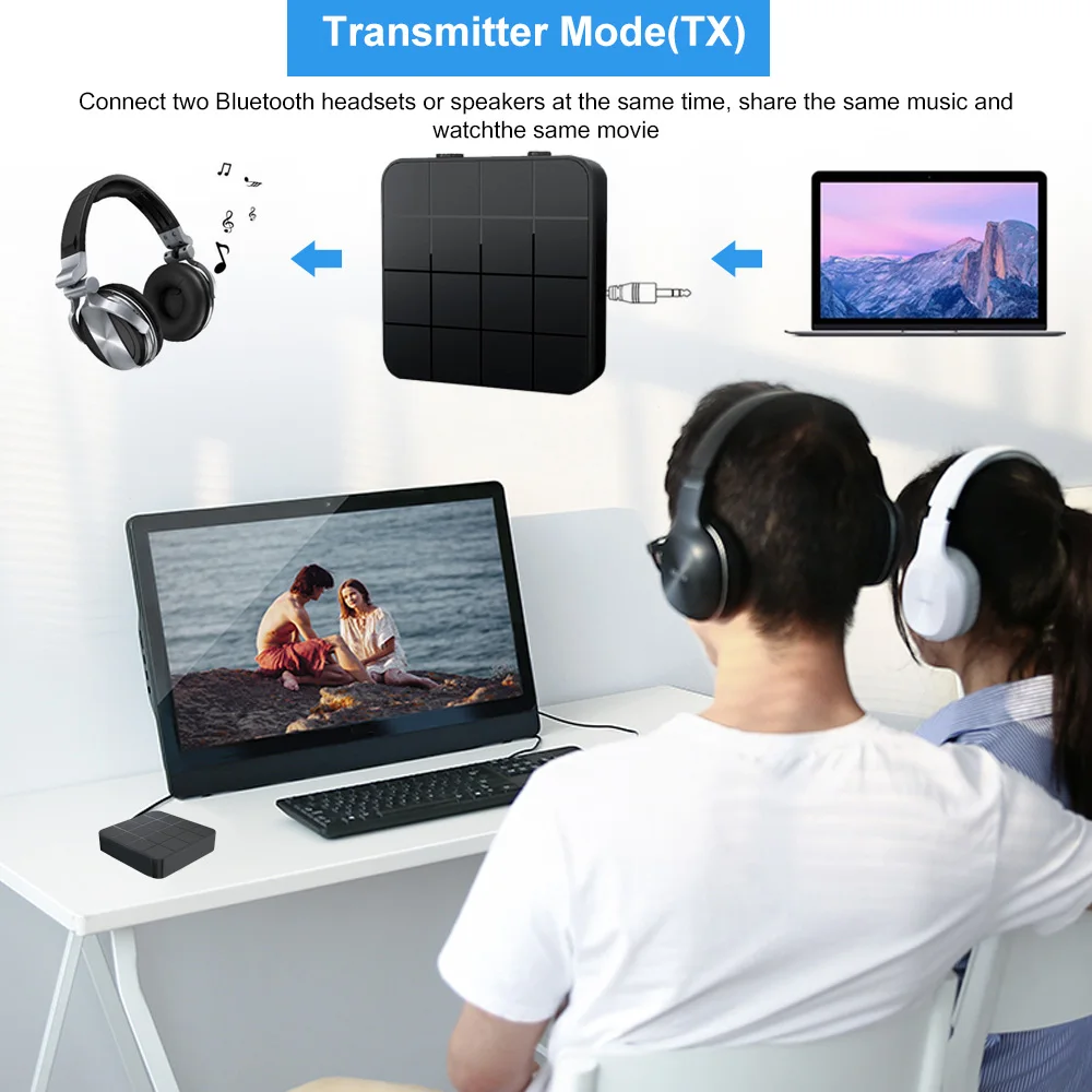 Durable Bluetooth Transmitter Receiver Hands Free Speaker Headphone HIFI 2 In1 RCA Audio Adapter Sound Power Amplifier