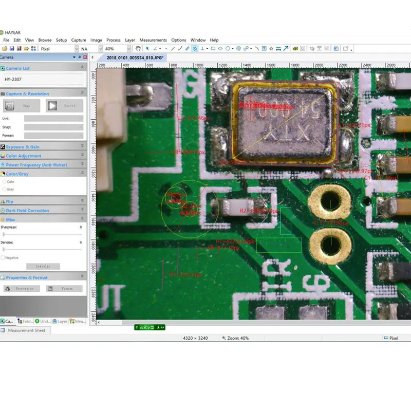 16MP HDMI промышленный цифровой фотоаппарат USB микроскоп электронный окуляр встроенный Крест линии TF карта