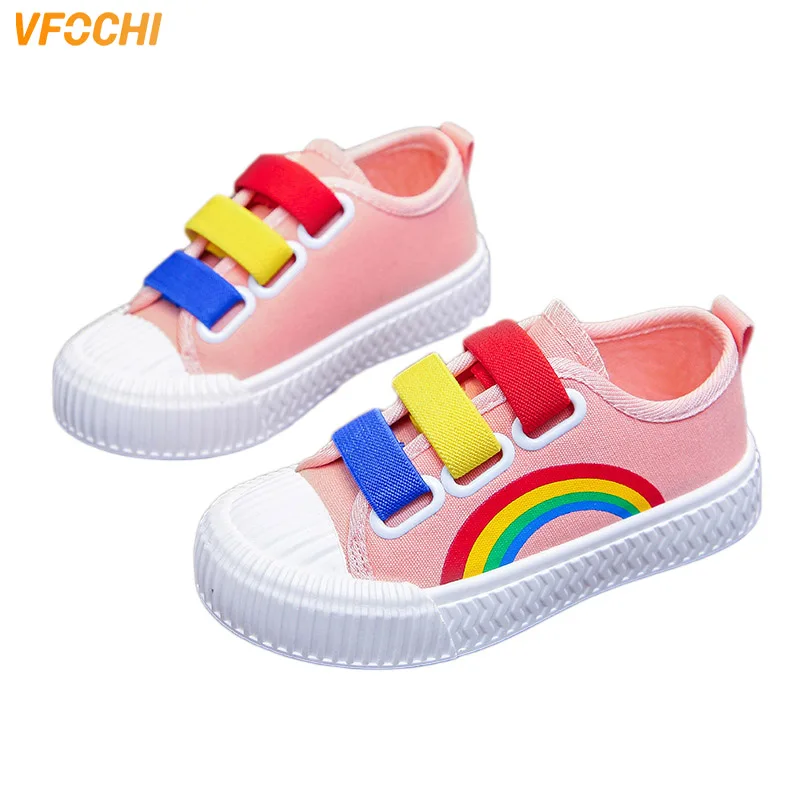 VFOCHI новые парусиновые туфли для девочек детей модная мягкая повседневная обувь