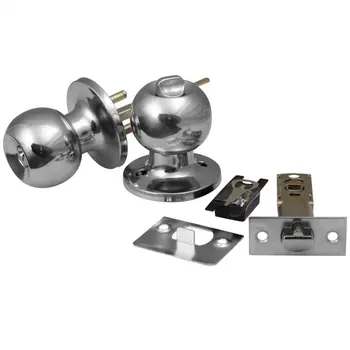 

Adjustable Latch 33-57mm Brushed Chrome Door Handle Handles Locks Latch Latchs Knobs SET Stainless Steel & Copper for Passage