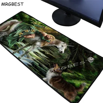 

MRGBEST 2020 New Print River Side Unicorn Beauty Mouse Pad Does Not Fade Rubber + Cloth Computer Xxl Game Comfortable Speed Pad