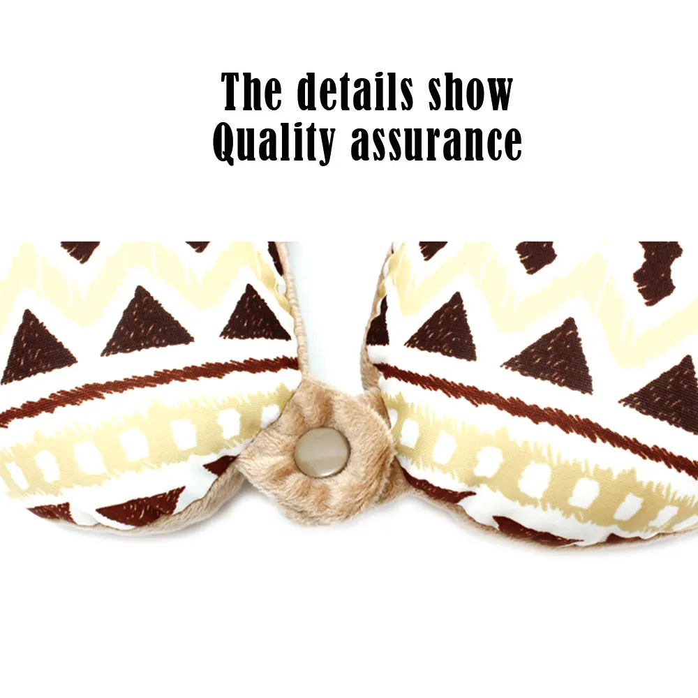U Shaped Neck Pillow Microbeads Comfortable Travel Pillows for Airplane Foam Particles Filling Women oft Office Car Nap Cushion