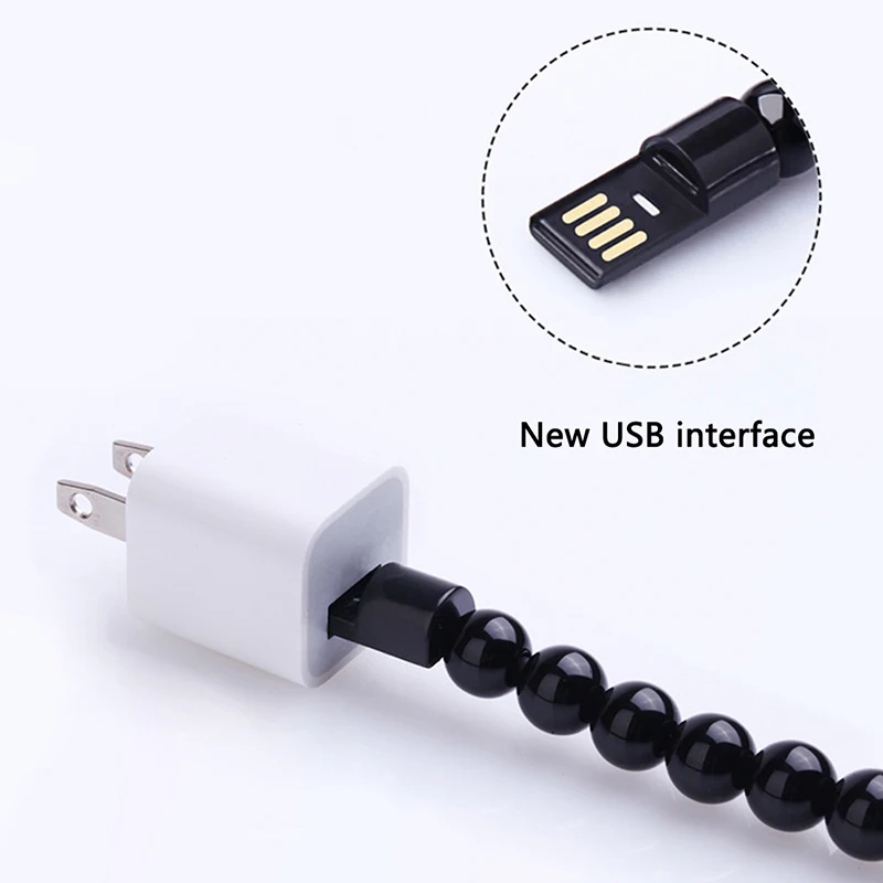 23,7 см бусины зарядный кабель Micro USB2.0 браслет зарядное устройство для мобильного телефона Совместимость для телефонов Android кабели для передачи данных зарядное устройство для телефона s