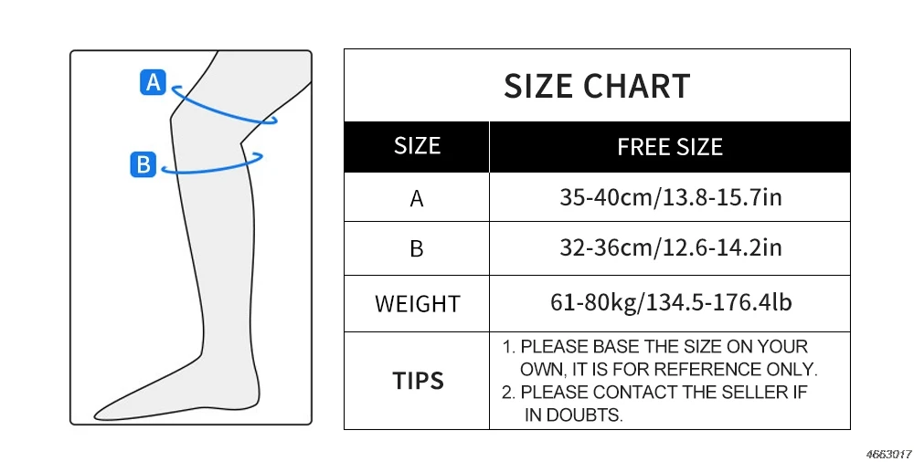 Skate Ski Size Chart