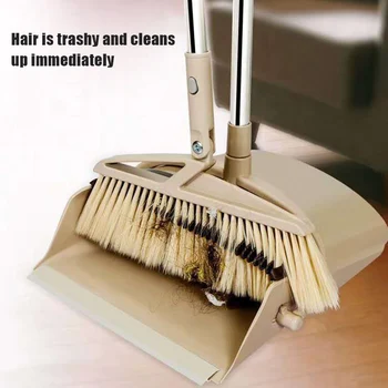 

Rotatable Windproof Broom Dustpan Set Adjustable Large Capacity Detachable Sweeping Tool WXV Sale