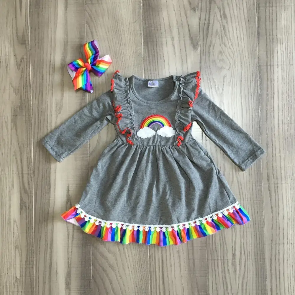Girlymax/осенне-зимняя хлопковая детская одежда для маленьких девочек серое