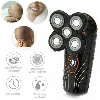 

5 Head Floating Men Electric Shaver Beard Hair Trimmer-Bald-Razor Rechargeable Sweeper Floor Sweeping Dust Remover Cleaning#E35