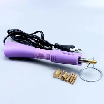 

GTBL EU Plug Fast Heated! Purple Hot Fix Applicator Iron-On Wand Heat-Fix Tool Wand Garment