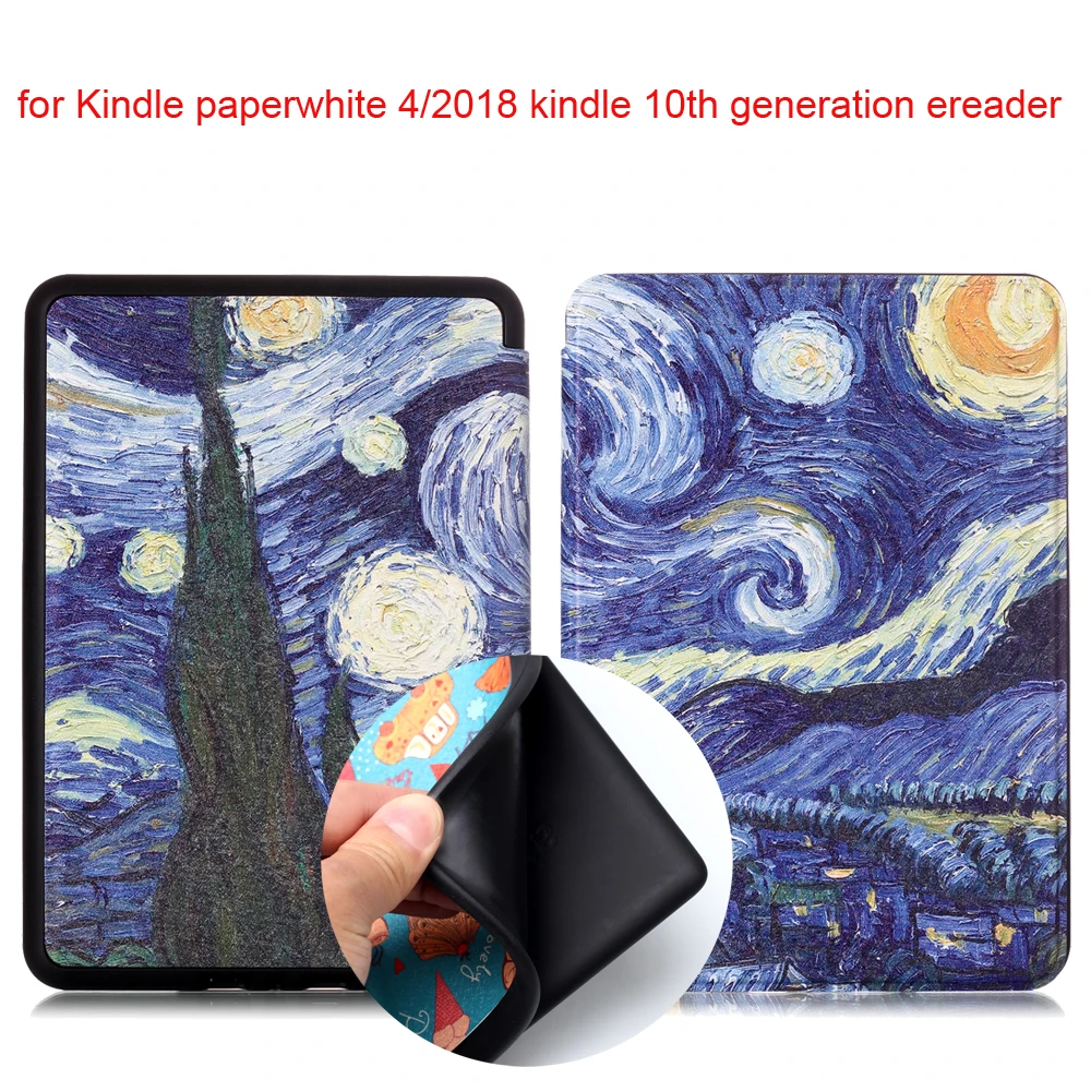 Мягкий силиконовый чехол для kindle paperwhite 4 2018 10 поколения умный из искусственной