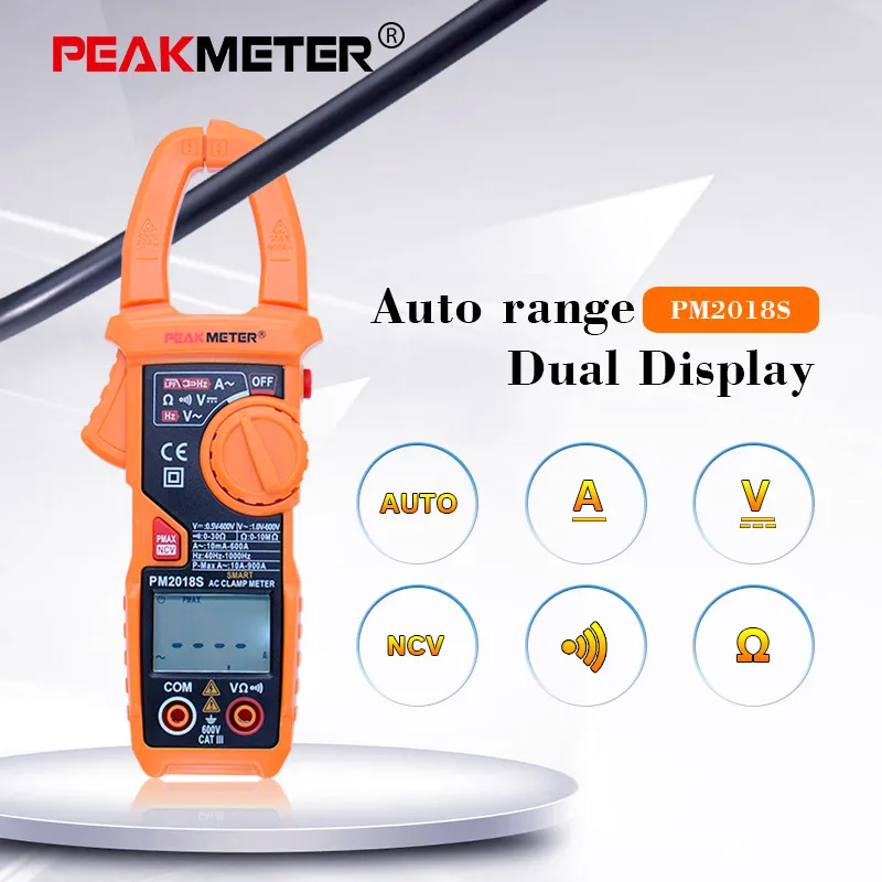Цифровой мультиметр зажим переменного тока PEAKMETER|Токоизмерительные клещи| |