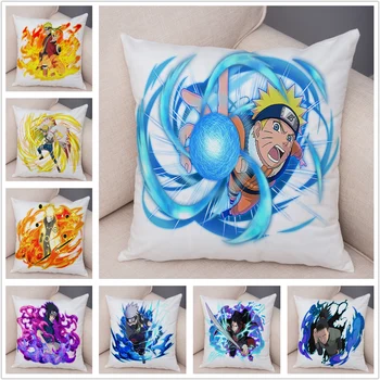 

Colorful Cartoon Naruto Cushion Cover for Sofa Home Car Super Soft Short Plush Decor Japan Anime Pillow Case 45*45cm Pillowcase