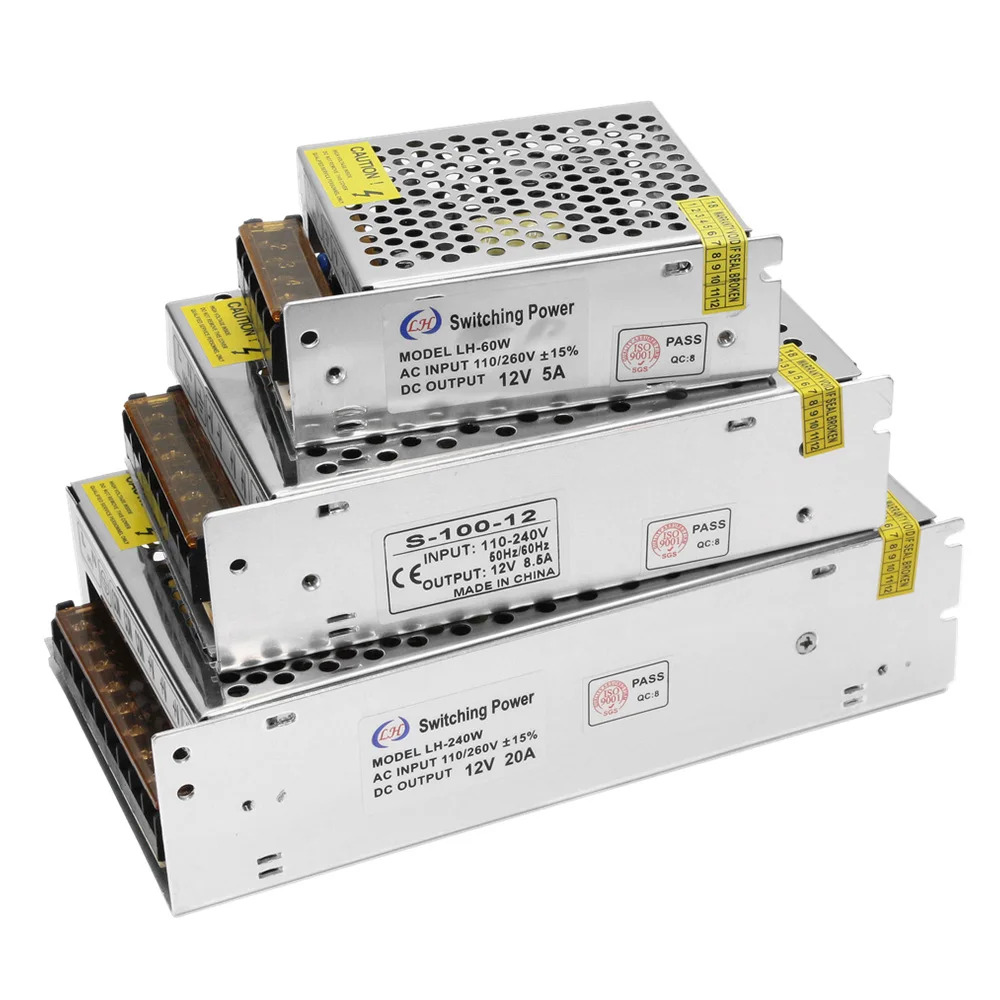 

Lighting Transformers LED Driver 12V Volt Power Adapter Supply DC12V 3A 5A 10A 15A 20A led strip light Lamp