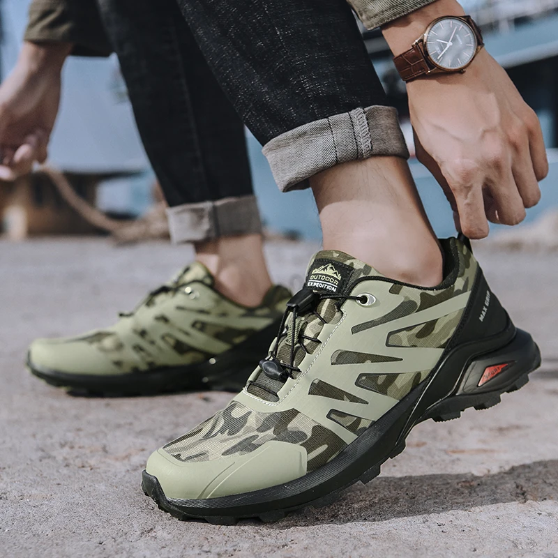 SMS Men Shoes Outdoor Sneakers Waterproof Hiking Shoes Men Mountain Climbing Shoes Men Sport Shoes Jogging Trekking Sneakers