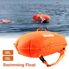 Swimming Bag Inflatable Swimming Buoy Life Bag Tow Floating Dry Bag Swimming Diving Safety Signal Air Bag Inflate Ring