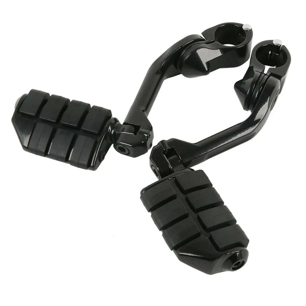Motorcycle 1-1/4" 32mm Foot Rests Footpeg Long Angled Highway Engine Guard For Harley Electra Glide Road Glide