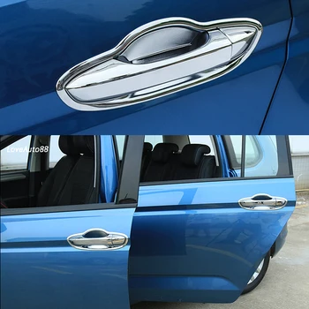 

ABS Chrome trim Door Handle And Bowl Trim Sticker Car Exterior Stylings For Volkswagen VW Touran 2017 2018 2019 Car Accessories