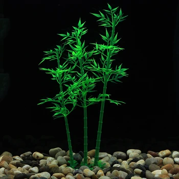 

45CM Large Aquarium Decorations Plastic Bamboo Water Plants Green Grass Family Fish Tank Landscaping Aquatic Accessories
