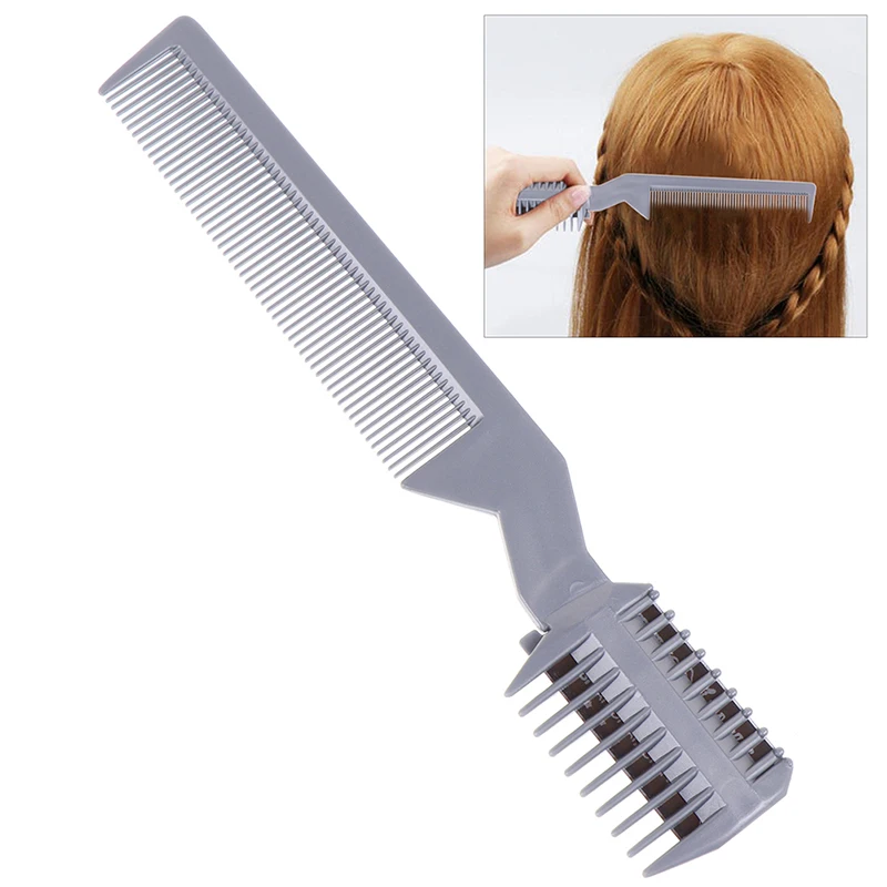1Pc Professional Hair Brush Comb Hair Razor Cutting Thinning Comb Trimmer Comb Hair Styling Tool