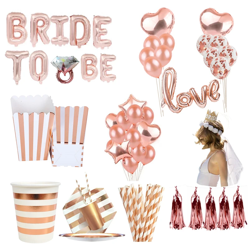 

Disposable Bachelorette Hen Party Tableware Bride To Be Team Wedding decoration Bridal Shower Party Favors Decoration Supplies
