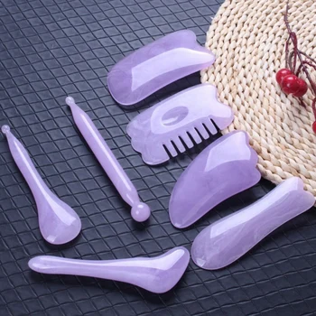 

7 Pcs Gua Sha Scraping Tool, Resin GuaSha Tool Tools Set for Face Back and Neck Release, Reduce Muscle Pain