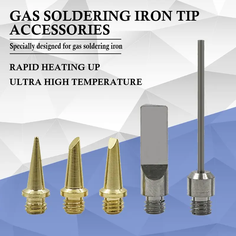 

5PCS Copper Iron Gas Welding Kit Gas Soldering Iron Head HS-1115K Butane Gas Soldering Iron Kit Welding Kit Torch Pen Tool^