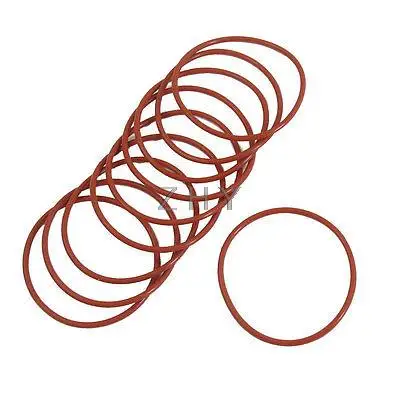10 Pieces 46mm x 2mm Rubber O-ring Oil Seal Sealing Ring Gaskets Red