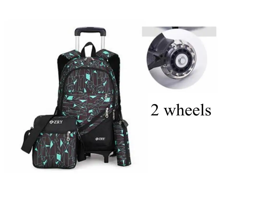 2 wheels Детский Школьный рюкзак на колесиках, детские дорожные сумки, рюкзак-тележка для школы для мальчиков, сумка на колесах, школьная сумка на колесиках - Цвет: 2 wheels