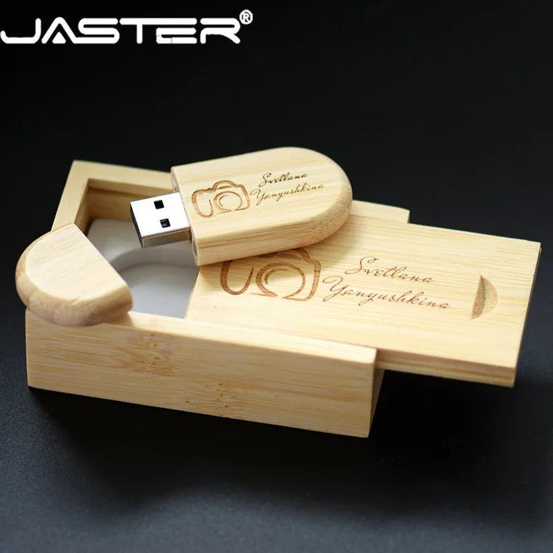 JASTER Деревянный USB 2 0 с коробкой usb флеш накопитель лазерная гравировка ручка 4 ГБ 8