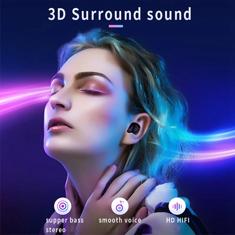 Tw20 Mini Bluetooth V5.0 наушники Hifi Звук шум наушники с шумоподавлением с зарядным чехлом для вождения спорта бега ходьбы