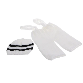 

Handmade Knitting Soft Hat Pants Set Baby Clothing Accessories Photography Props R9UE