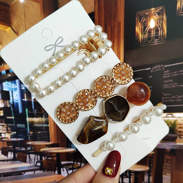 Starfish Hair Clip For Women 2022 Korean Acrylic Hairpins Geometric Crystal Hair Barrettes Girl Hair Accessories Hairgrip