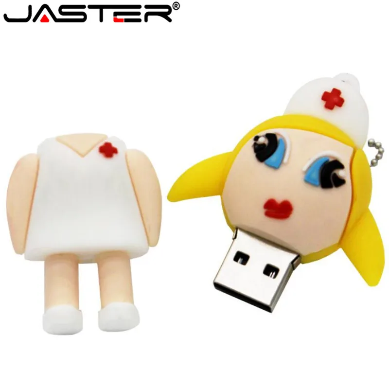 JASTER mew стильная мультяшная модель медсестры usb2.0 4 ГБ 8 ГБ 16 ГБ 32 ГБ 64 ГБ флеш-накопитель USB флеш-накопитель креативная флешка