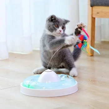 

Pet Toy Cat Relieving Boring Self-Hey Training Ball Toy Interactive Automatic Electric Rotating Butterfly And Ball Pet Cats Toy.