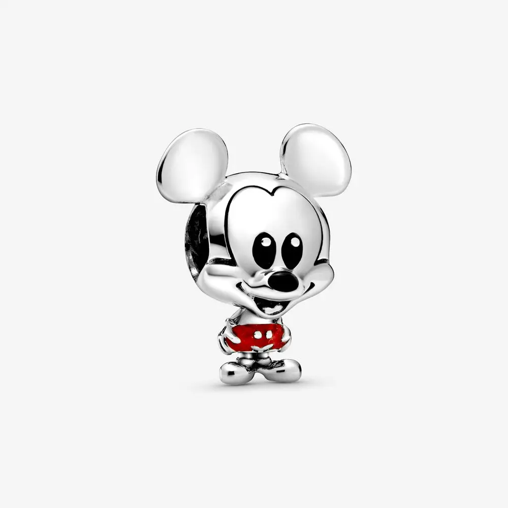

2020 Spring New 925 Sterling Silver pendant Cartoon Mouse Red Trousers Charms fit Original Pandora Bracelets Women DIY Jewelry