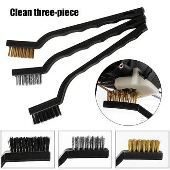 

3Pcs/Set Steel+Copper+Nylon Wire Brush Nozzle Hot Bed Cleaning for 3D Printer New Arrival