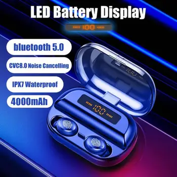 

TWS 5.0 Bluetooth 9D Stereo Earphone Wireless Earphones IPX7 Waterproof Earphones Sport Headphone With 4000mAh Power Bank