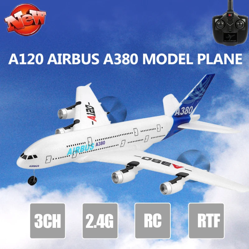 Детская военная модель Airbus A380 модель дистанционного управления RC самолет 2,4 г 3CH 51 см большой EPP RC самолет с фиксированным крылом RTF RC размах крыльев игрушка