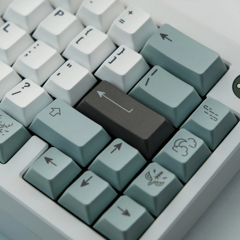 Chaves Gmk Novembro Nevoeiro Keycaps Cereja Perfil Pbt Tintura Sublimação Teclado Mecânico para mx Switch 61 64 87 104 108 145 - Imagem 6
