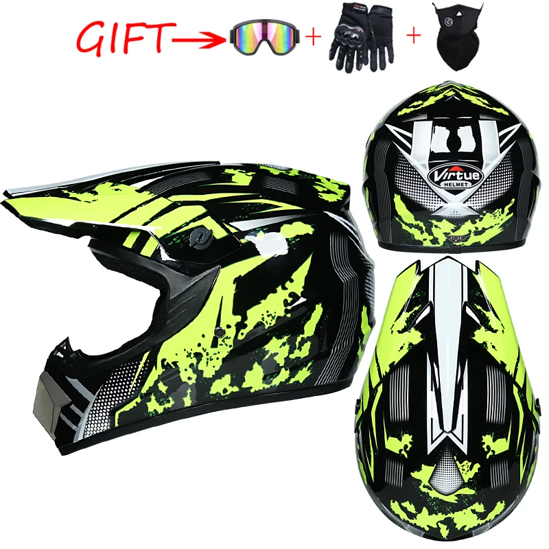 Шлем для внедорожников для мальчиков и девочек, DH moto rcycle, шлем для шоссейных гонок, ATV, Dirt Bike, пуховый шлем - Цвет: 3