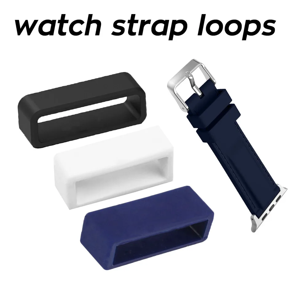 Rubber Strap Loops Keepers 8mm-30mm - Burr-Free Silicone Bracelet Holders For Watches & Bands 1 thumbnail image