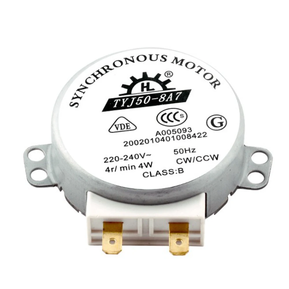 Microwave oven motor TYJ50-8A7 220V-240V microwave oven synchronous turntable motor 4W microwave oven synchronous rotary table motor tyj50-8a7