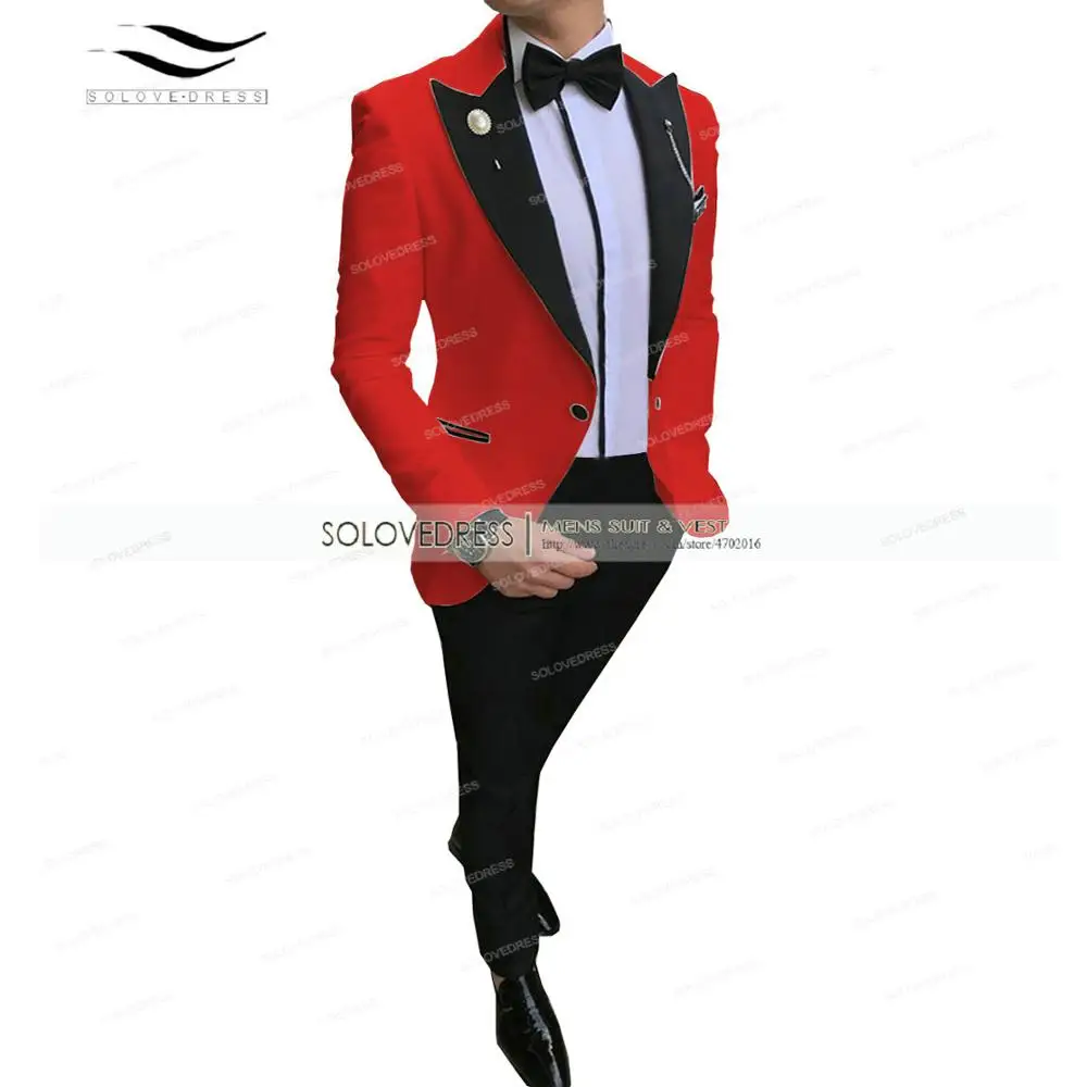 Pink 2 Piece Formal Men's Suits Regular Fit Wool Prom Champagne Tuxedos Business Jacket For Wedding Groomsmen Blazer + Pants | Мужская