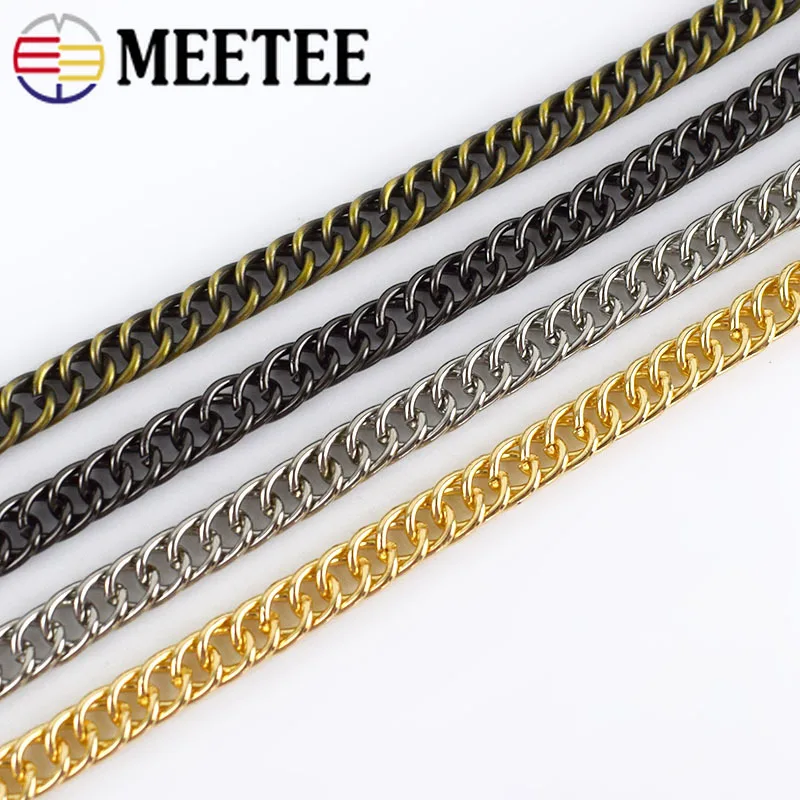 Meetee металлические цепочки 7 мм пряжки для кошелька ремешки на плечо сумок замена