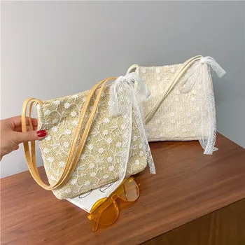 

Spring and summer fairy lace wild large-capacity bucket portable female bag one shoulder small fresh shopping bag