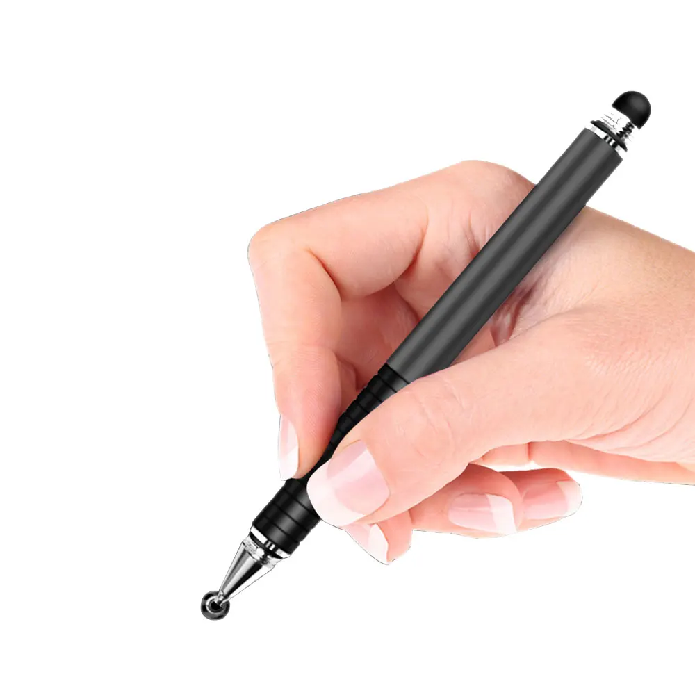 2 penne touchscreen, mini penne a sfera con touchscreen, penna a sfera con pennino capacitivo, penna per cellulare, adatto per tutti gli smartphone
