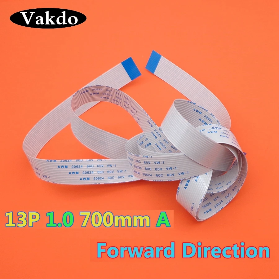 Плоский гибкий кабель FFC FPC 13 p 1 0 мм шаг pin длина 700 13pin AWM 20624 80C 60 в VW 1|fpc flex|flat flex cableflex