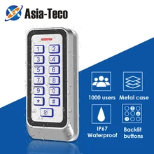 IP67 Waterproof Backlight RFID Metal Door Access Control Reader Keypad 1000 Users 125KHz EM Card Door Opener System